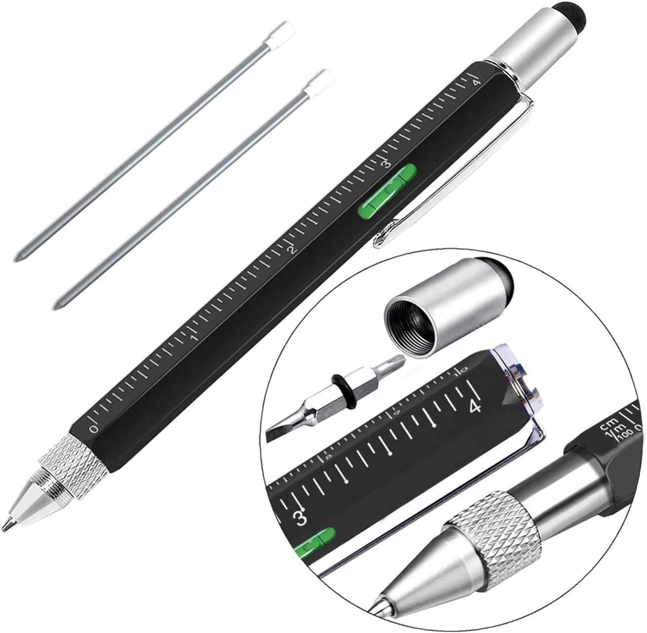 Pen Gifts for Men, Huhoo Cool Gadgets Tools Multi Tech Pen for Men, Personalized Gifts for Dad or Him, Funny Gift for Christmas, Father's Day, Valentines or Birthdays