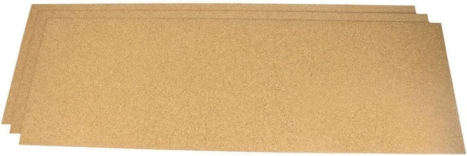 Cleverbrand Cork Shelf Liners Plain 12 IN X 24 IN X 1/16 IN - 3 PACK