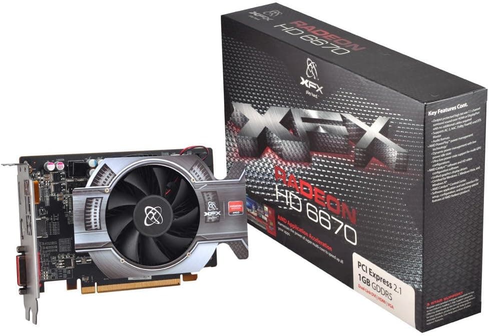 XFX HD6670 800M 1 GB DDR5 DP HDMI DVI PCI-E Video Card - HD667XZWF4