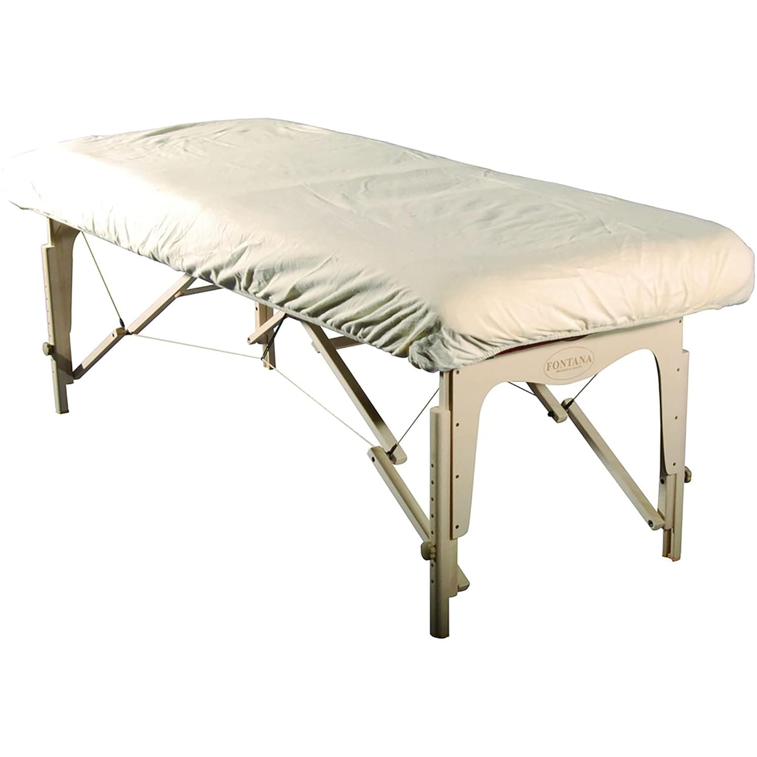 Master Massage Fitted Flannel Table Cover for Massage Table-Universal Size, White