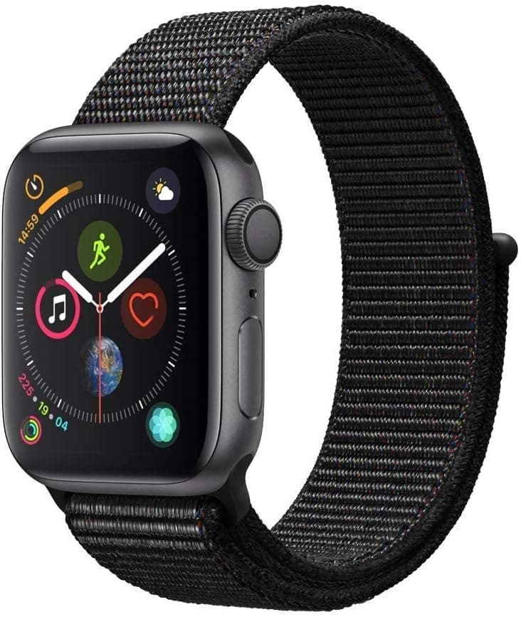Apple Watch Series 4 (GPS, 40MM) - Space Gray Aluminum Case with Black Sport Loop Band (Renewed)