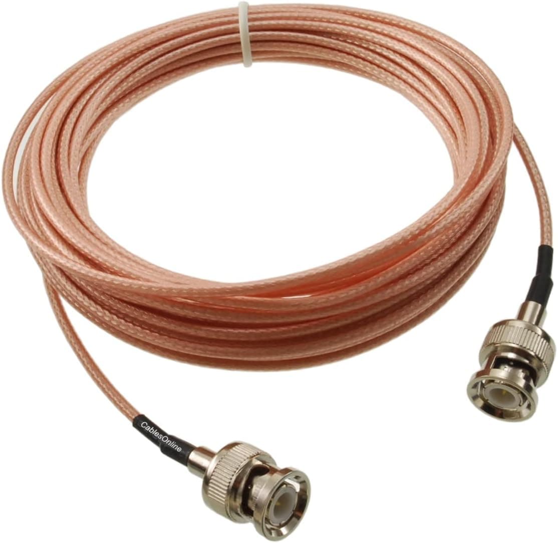CablesOnline, 25ft. BNC Male to BNC Male RG316 Coax Low Loss Cable, RF-BC125