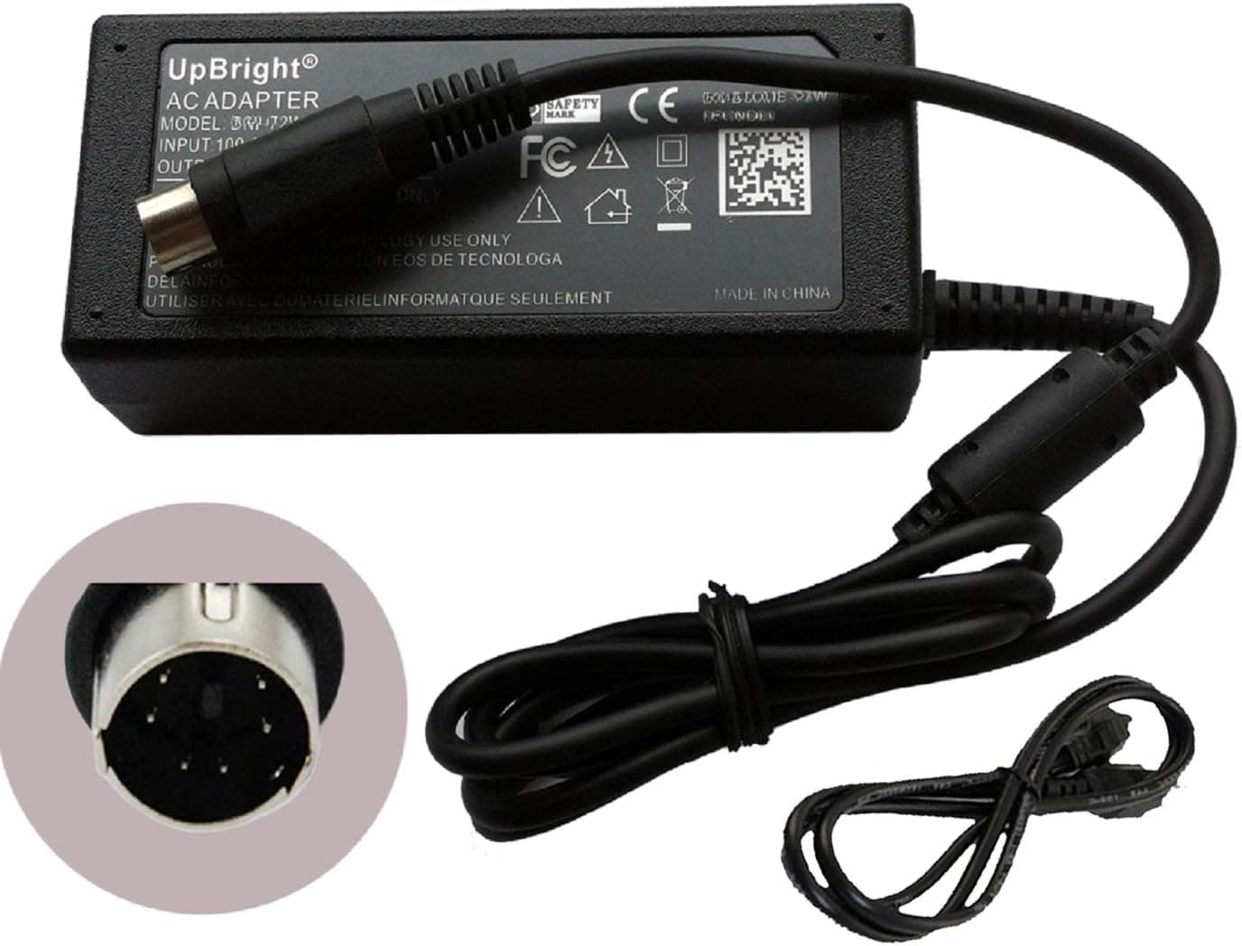 UpBright +12V +5V AC/DC Adapter Compatible with Hard Disk Drive HDD External Enclosure Case HD 6-Pin Type B Connector 1.5A-2A (NOT fit 4-Pin and 5-Pin Connector. Maxtor DiamondMax 21 9DP03F-326.)