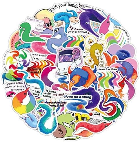 50PCS Cute Bug Stickers Waterproof Laptop Scooter Refrigerator Water Cup Suitcase Graffiti Decoration Stickers