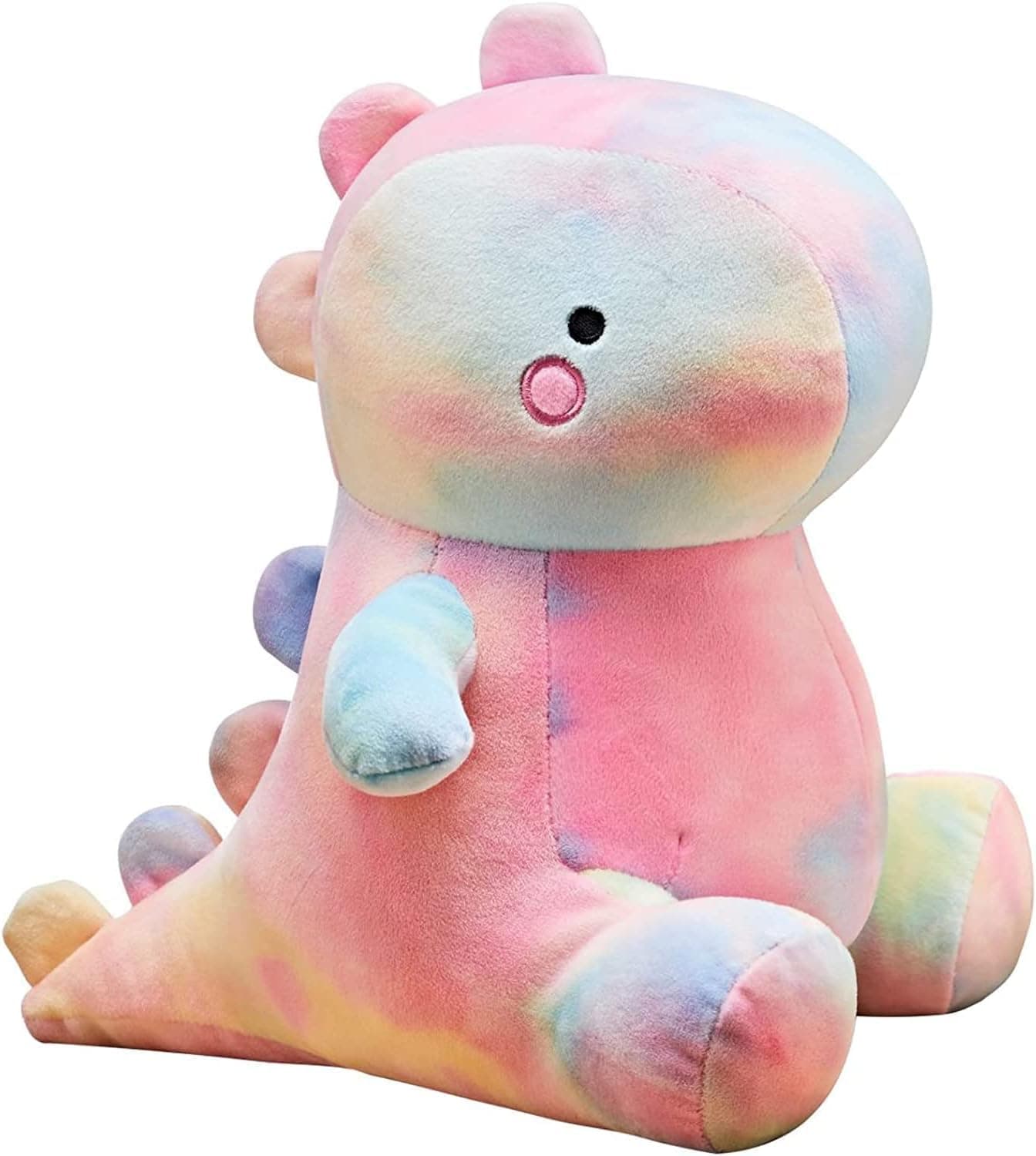 YUESUO Cute Stuffed Dinosaur Toy Plush Doll Soft Stuffed Animals Dino Plushie Soft Birthday Gifts for Kids Girls Boys Colorful 11.8 inch