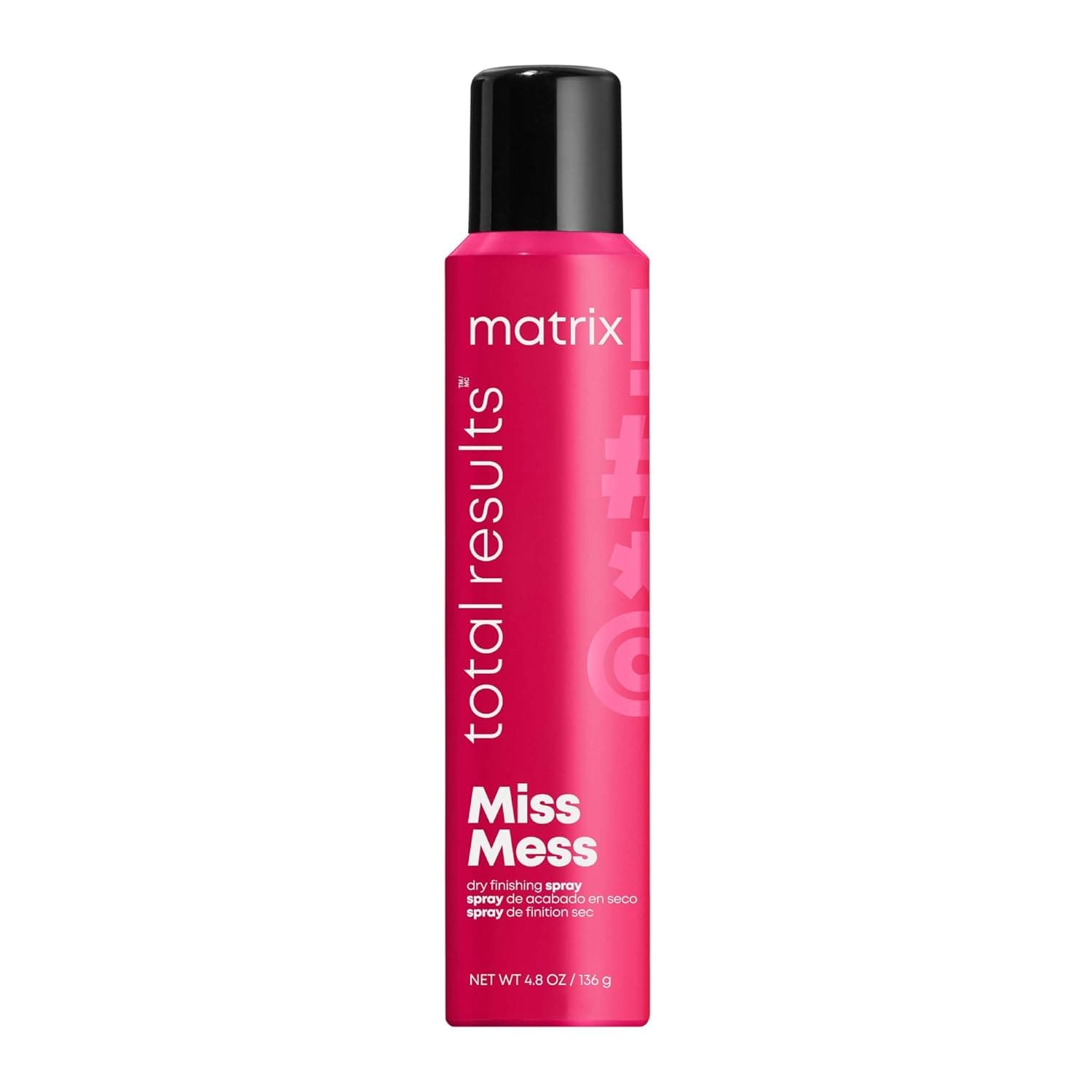 Matrix Total Results Miss Mess Dry Finishing Spray | Texturizing Hairspray for Volume | Light Hold | Matte Finish | 4.8 Fl. Oz