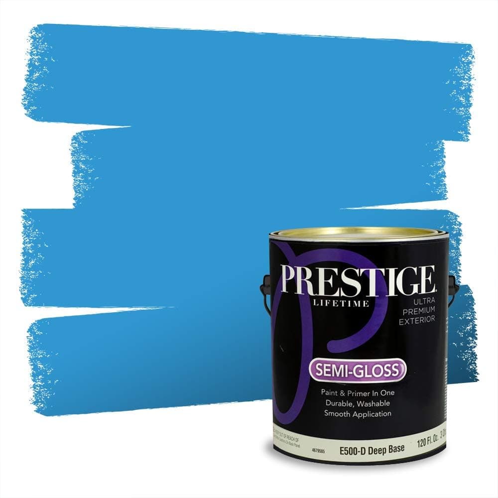 Prestige Paints Exterior Paint and Primer In One, 1-Gallon, Semi-Gloss, Comparable Match of Valspar* Blue Burst*