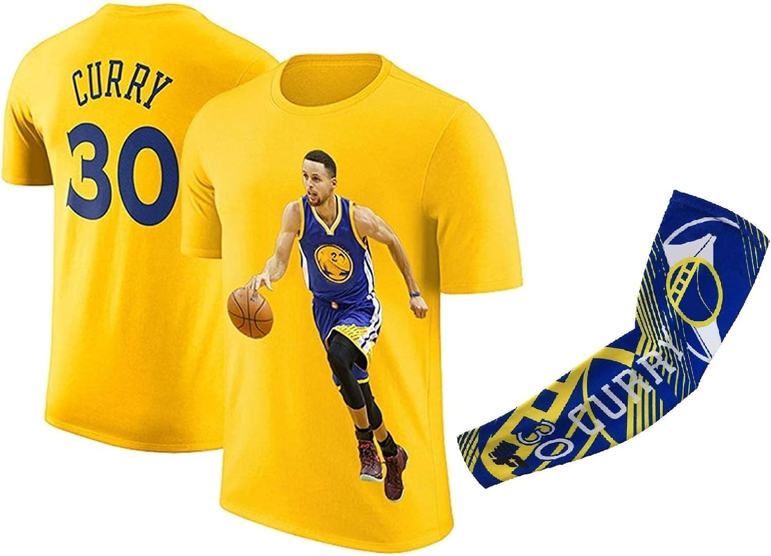 Steph Curry T-shirt Kids Youth Size Basketball Arm Sleeve Curry 30