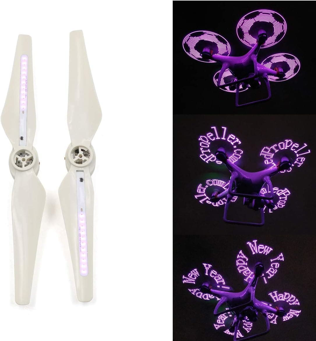 Phantom 4 LED Propellers,STARTRC Programmable LED Flash Propeller for DJI Phantom 4/4 Pro/4 Pro+/4 Pro V2.0/4 Advanced/4 Advanced+ etc. Drone Blades 1 Pair