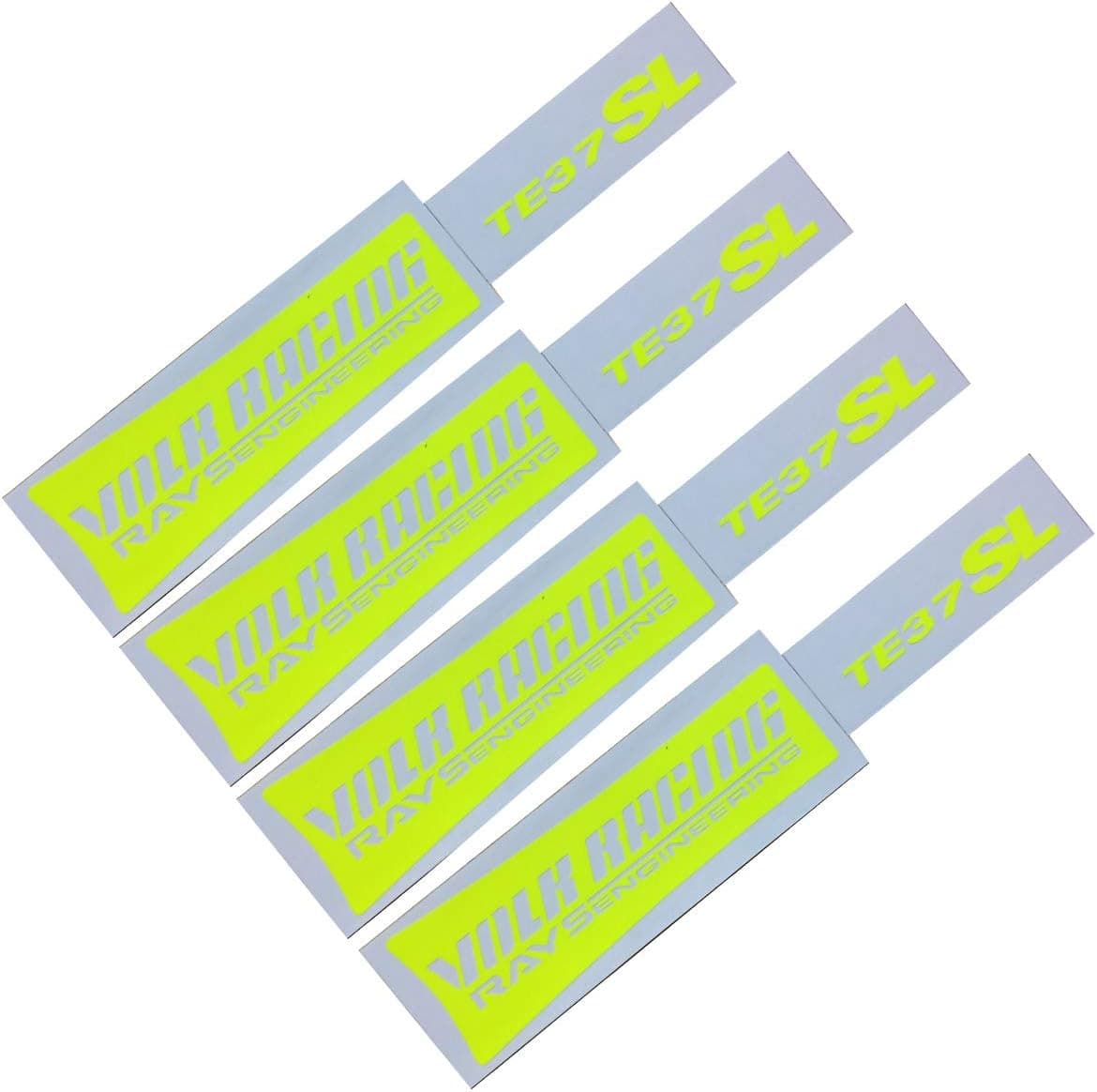 Decal Compatible with Rays Volk te37SL 17-19 inches Wheels (Fluorescent Yellow)