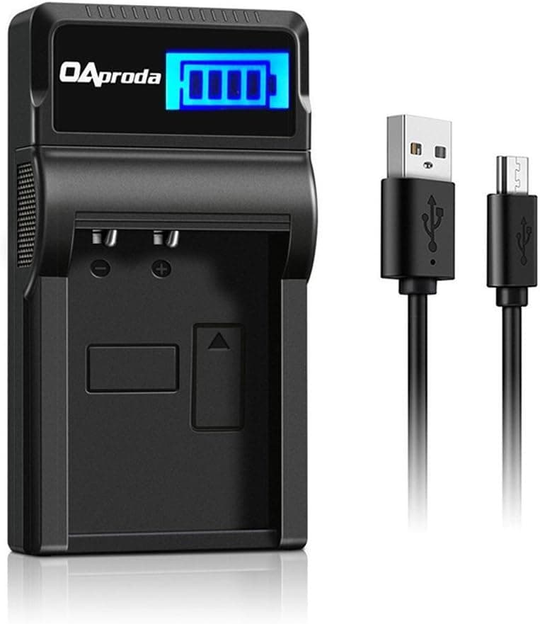 OAproda BLS-5 Silm Smart LCD Fast USB Battery Charger for Olympus BLS 5, BLS-50, PS-BLS5, Olympus OM-D E-M10 III, E-M10 II, E-M10, Pen E-PL9, E-PL8, E-PL2, E-PL3, E-PL5, E-P3, E-PM1, E-PM2, Stylus 1