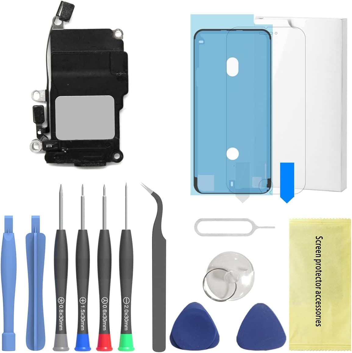 Loud Speaker Replacement Compatible with iPhone 8, Ringer Buzzer Sound Assembly + Repair Tools with Screen Protector and Waterproof Seal
