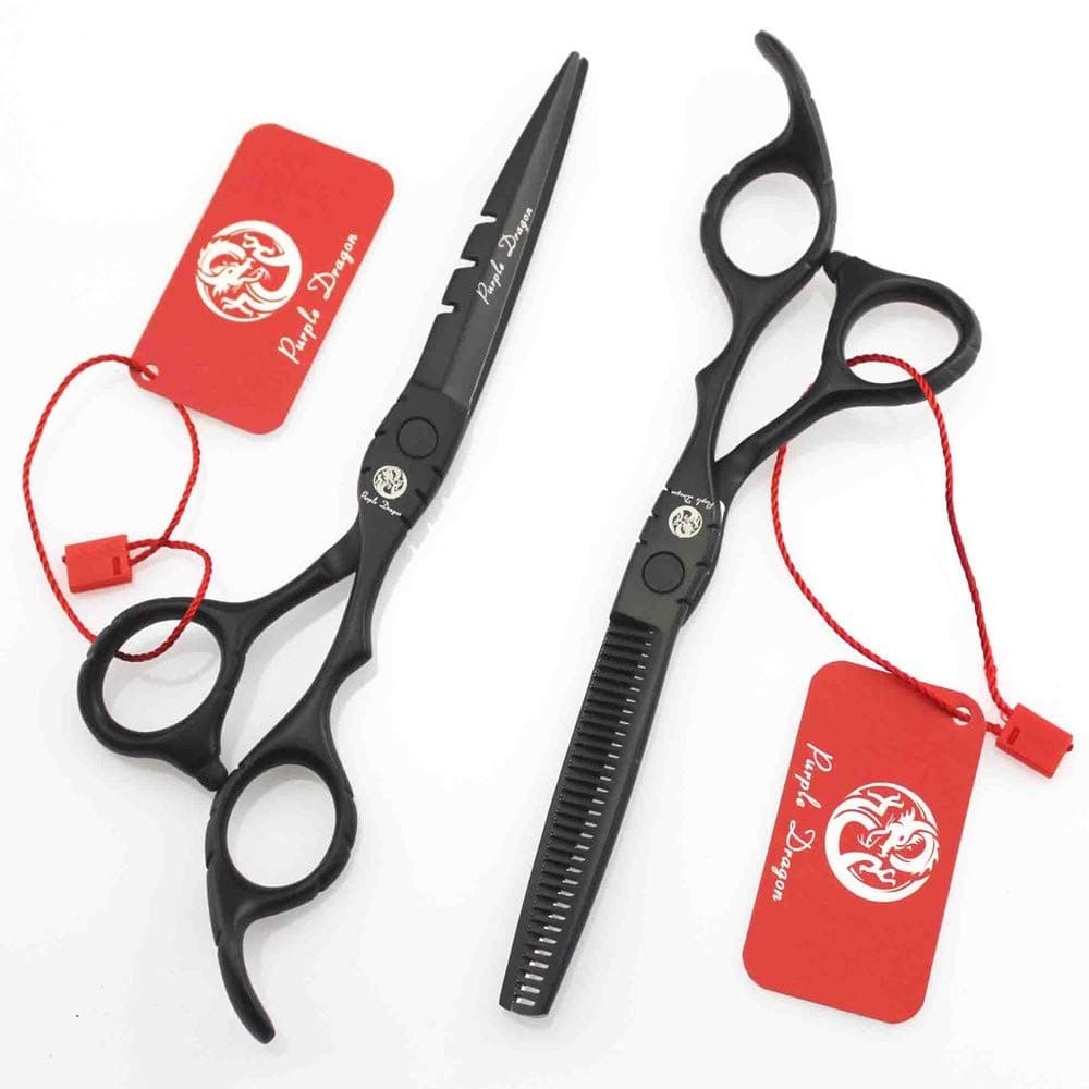 6.0'' Professional Barber Hair Flat Cutting Scissors Salon Hair Thinning Scissor Hairdresser Shear with Bag