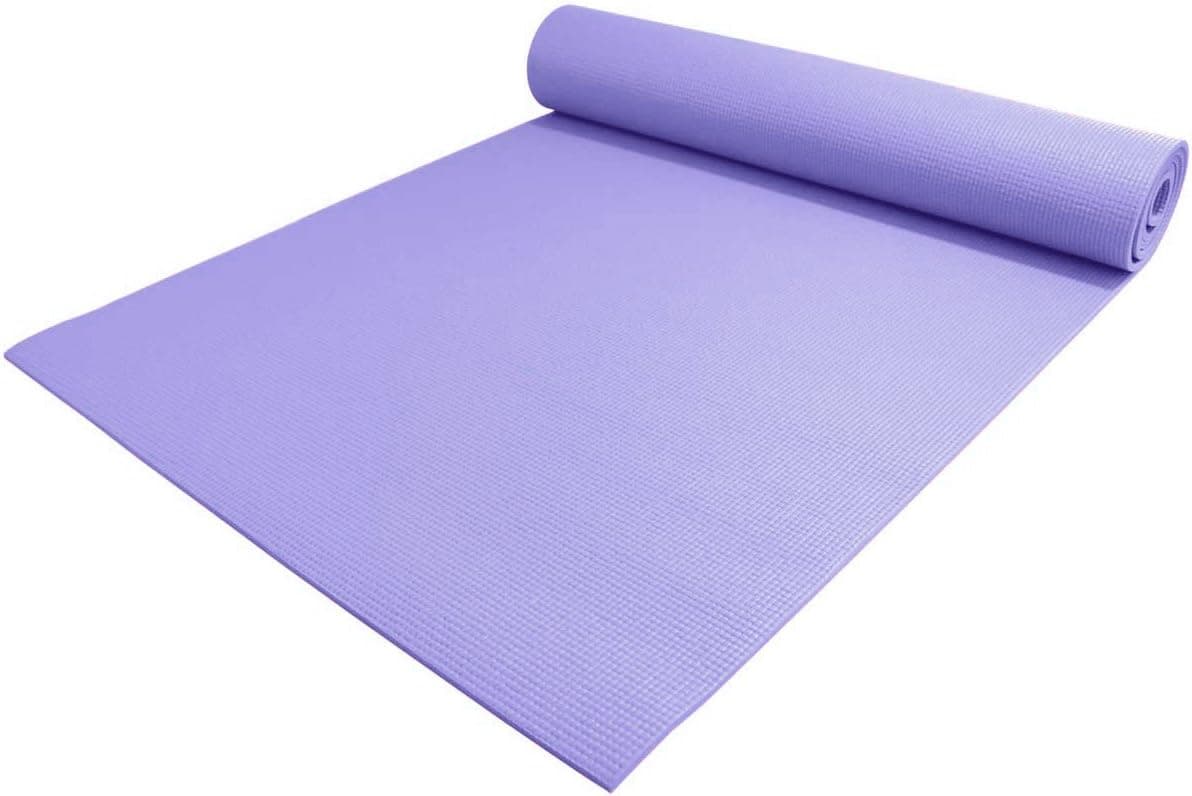 YogaAccessories (TM) 1/4'' Extra Thick High Density Yoga Mat (Phthalate Free) - Light Purple