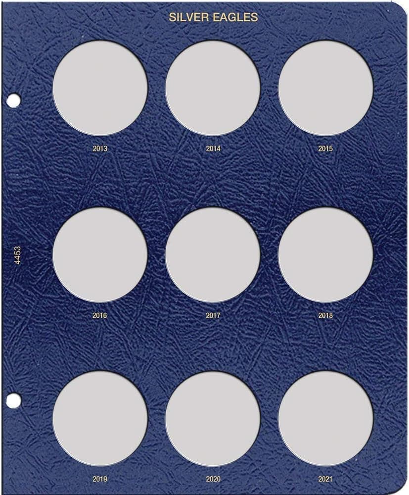 Whitman US Silver Eagle Coin Album Page 2013 - 2021 #4453