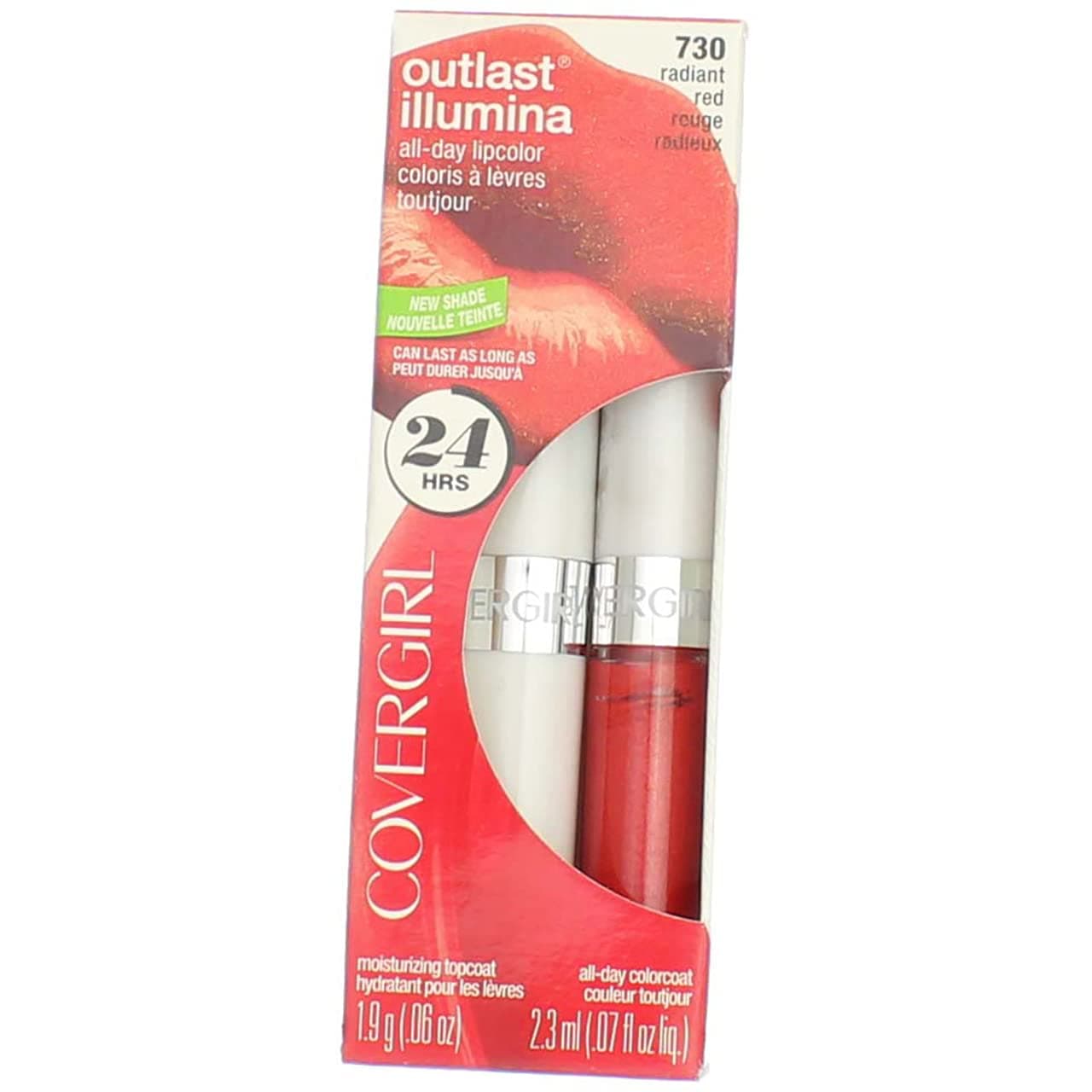 CoverGirl Outlast Radiant Red 730 Lipcolor -- 2 per case.