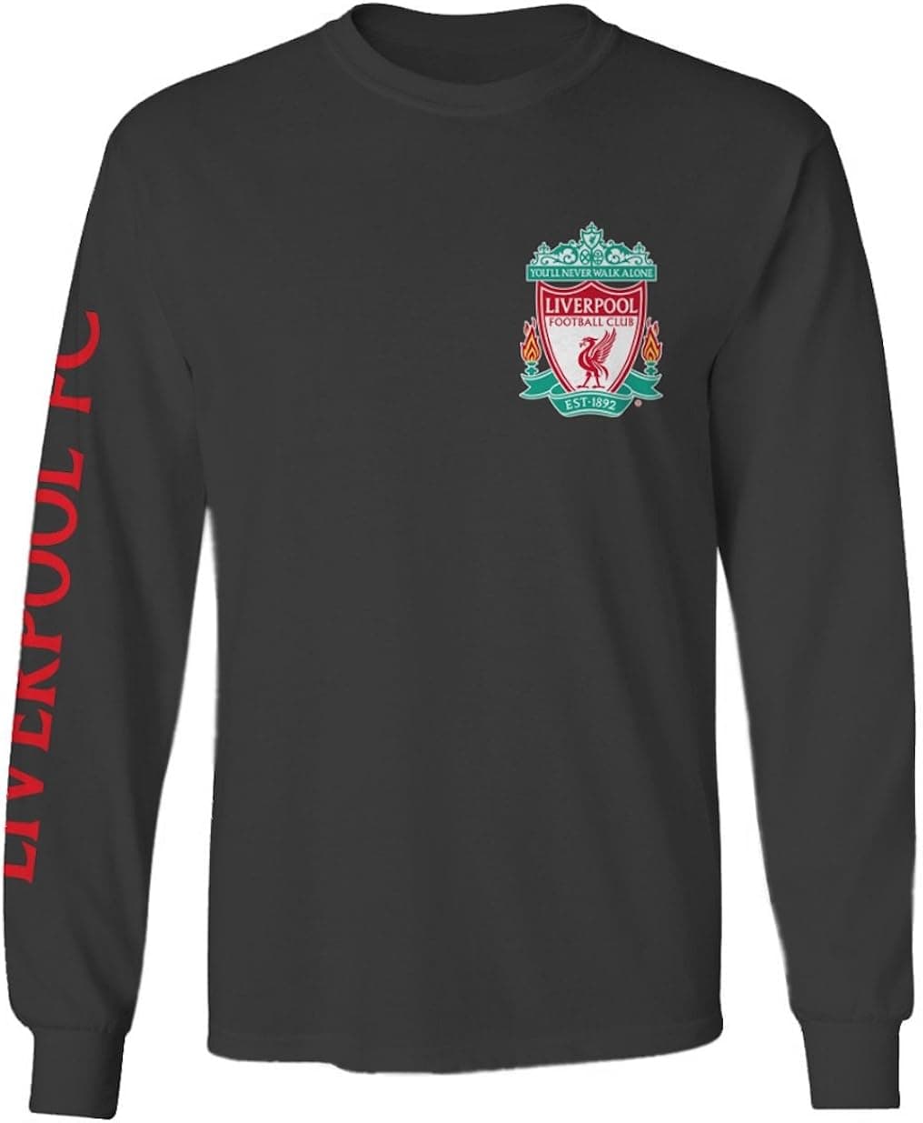Anfield Shop Liverpool FC Black Logo Long-Sleeve T-Shirt (Large)