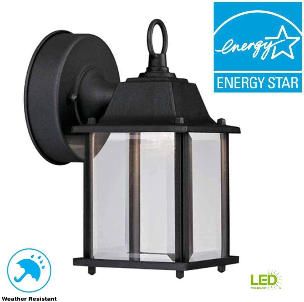 Hampton Bay Black Outdoor LED Wall Lantern HB7002-05
