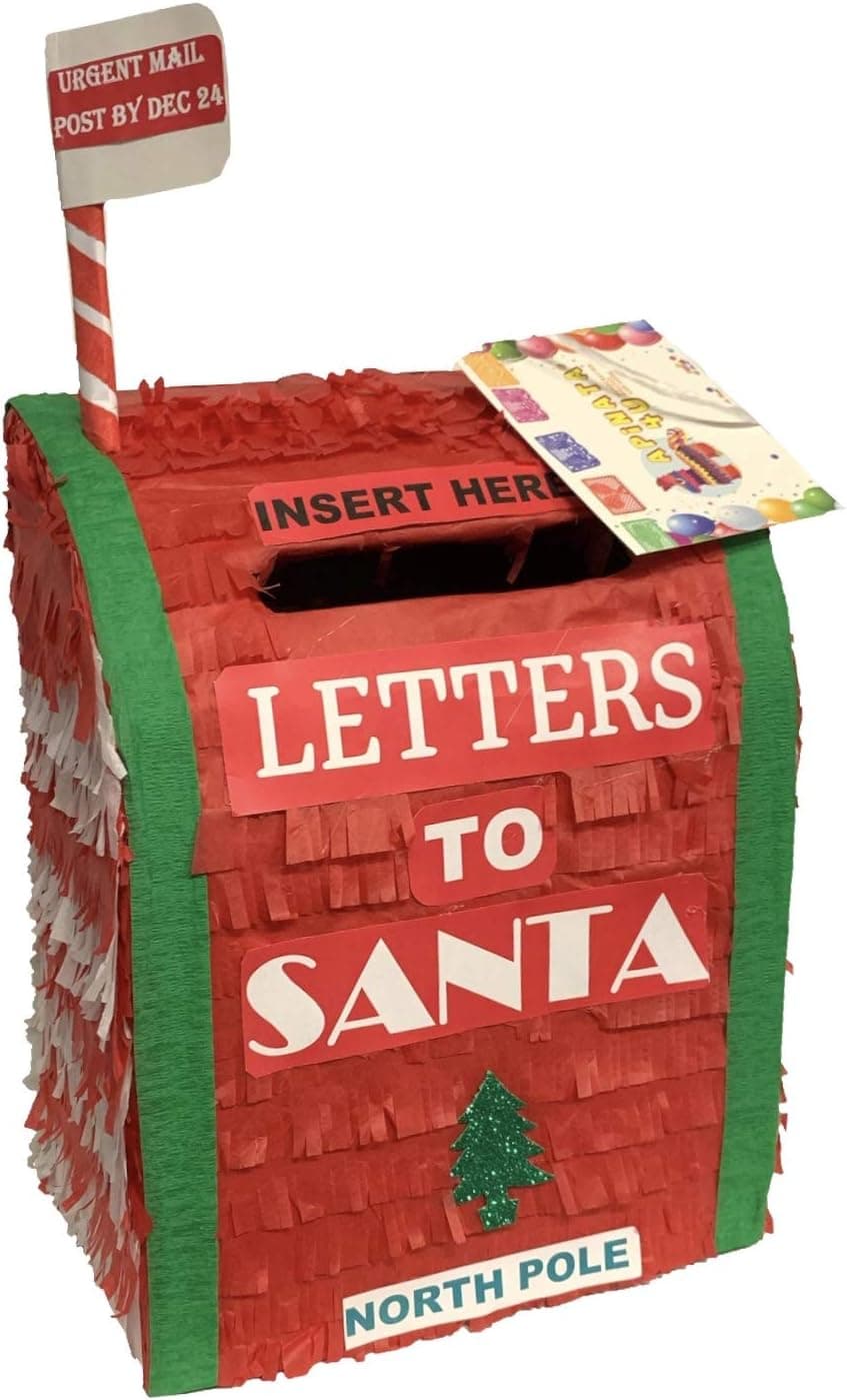 Xmas Holiday Christmas Letters to Santa Mail Box Pinata Drop Off North Pole