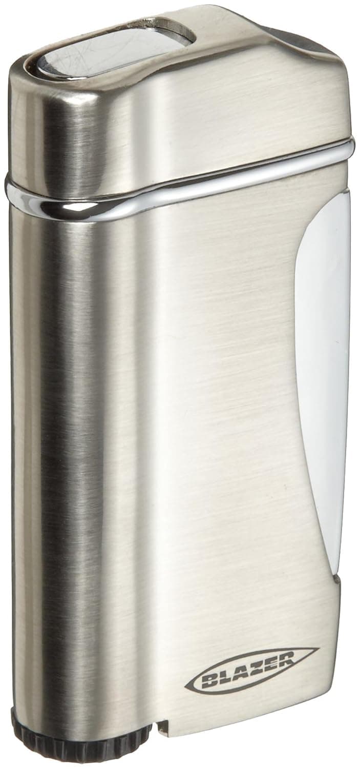 Blazer Stratus Butane Refillable Torch Lighter, Silver