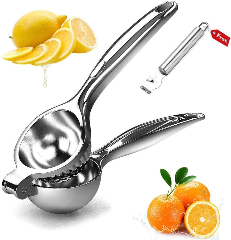 Lemon Squeezer, Large Hand Manual Limes Juicer 304 Stainless Steel Orange Press Juicer Safe Wash by Dishwasher Citrus Juicer Machines for Oranges, Lemons, Citrus, Grape, Watermelon