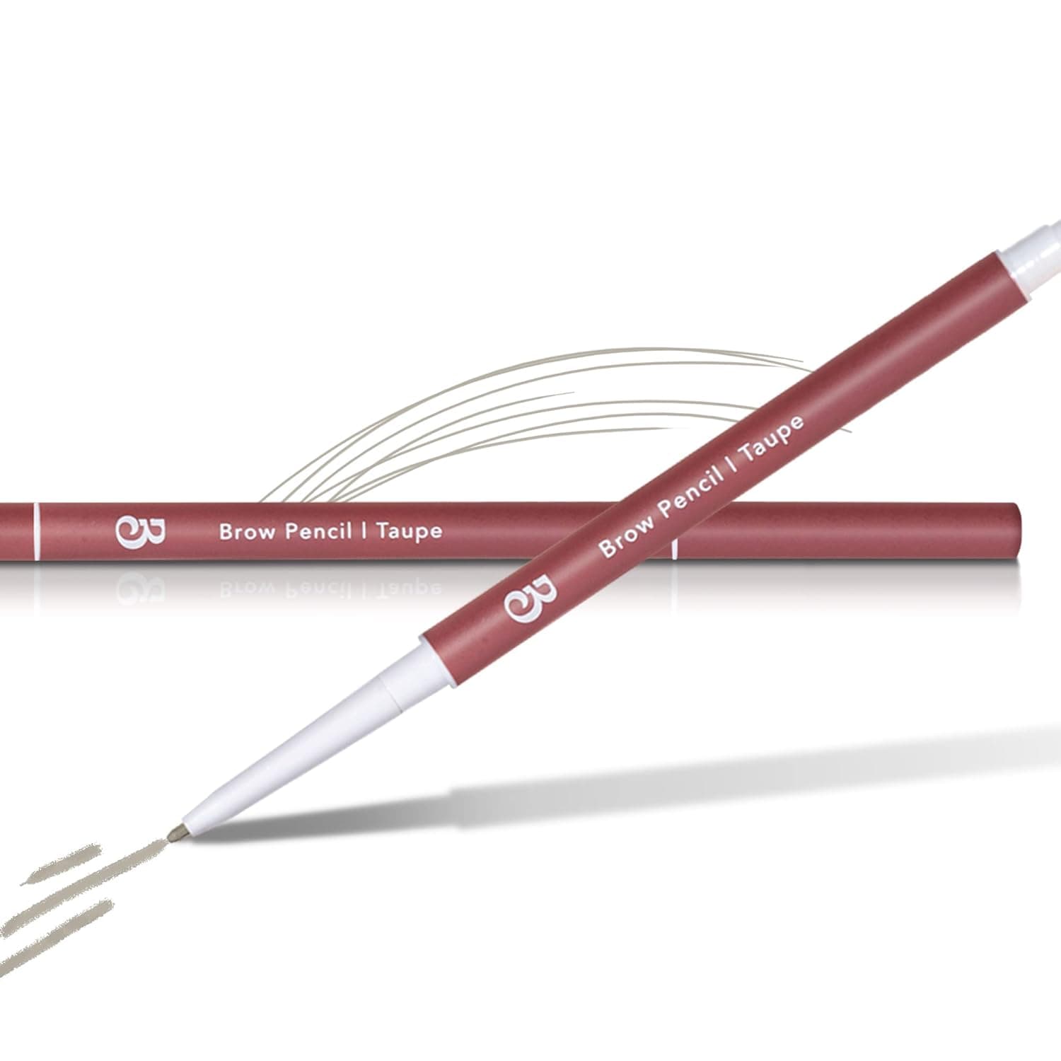 The Brow Trio™ (Trio Beauty) Microfill Brow Pencil | Eyebrow Pencil for Beautifully Soft Hair Strokes | Double Sided Micro Brow Pencil with Spoolie Brush | Taupe
