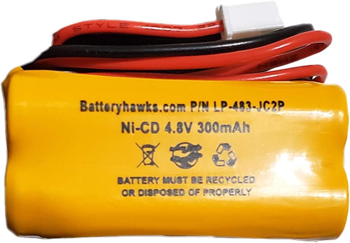 Ni-Cad Battery 4.8v 300mAh AAA 48H465 Lumapro 6CGL4 6CGL3 Exit Sign UNITECH C14 ELSC-17923 2472948