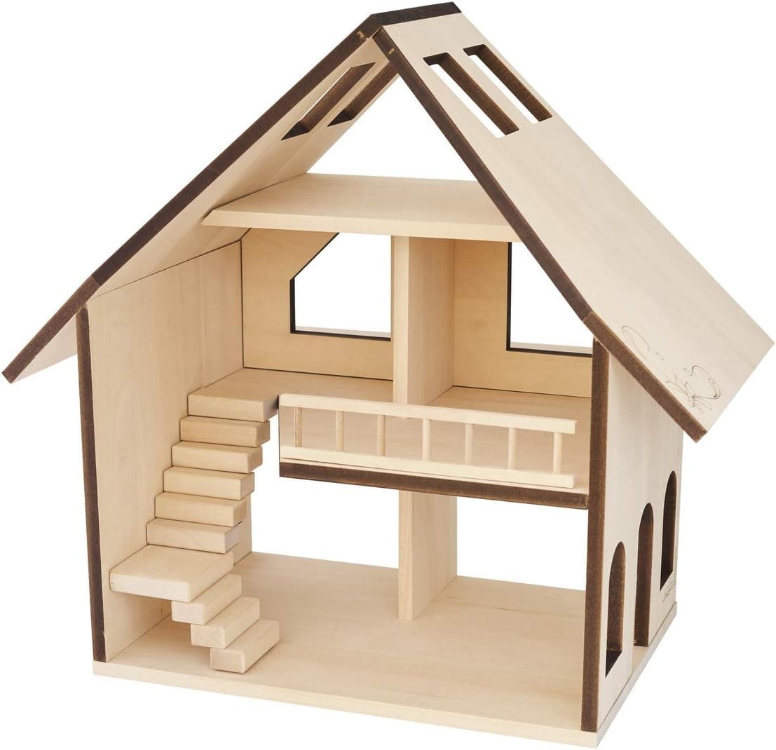 KUBI DUBI Educational Toys for Kids - Developmental Games for a Little Toddler Girl. Wooden Dollhouse is DIY kit for pre Kindergarten Age 4 preschoolers 3 Year Old Girls and up. Invest in Your Child.
