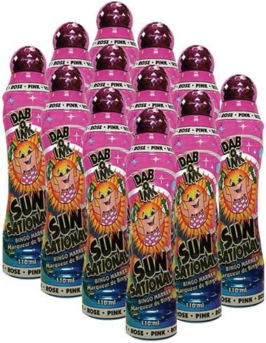 One Dozen 4oz Sunsational Pink Bingo Dauber