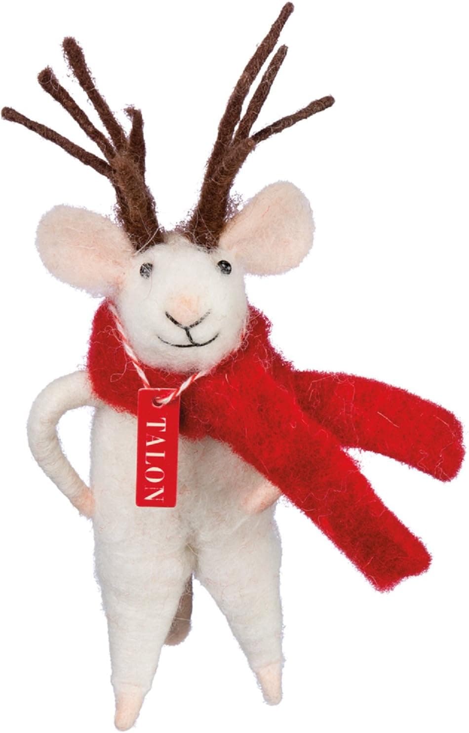 Reindeer Mouse 4" Primitives by Kathy Holiday Decor Ornament or Village Figure