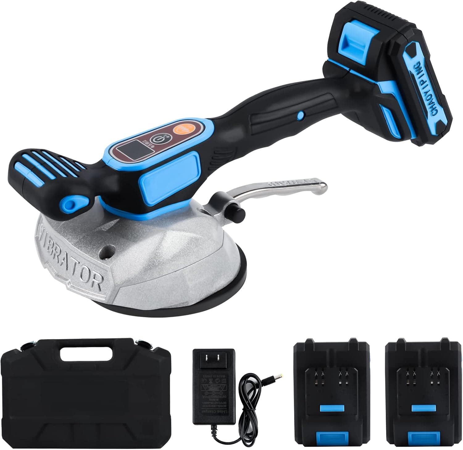 Tile Vibration Machine Installation Tool - YSJWAER Tiling Suction Cup for Leveling Handheld Vibrator 6 Speeds 21V 12000mAh 21000r/min
