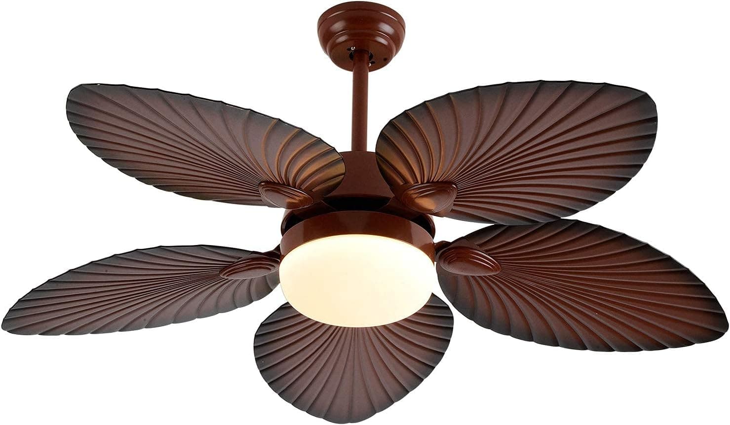 52" Palm Island Bali Ceiling Fan, Outdoor Ceiling Fan Remote Control with 5 Oil Brushed Bronze Palm Leaf, Farmhouse Ceiling Fan for Living Room/Dining Room/Hall (52 Inch Tropical Outdoor Ceiling Fan)