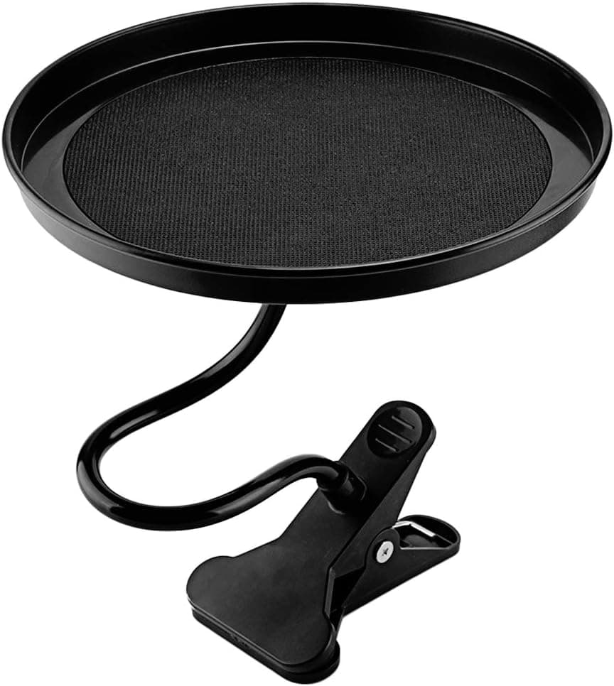 Modengzhe 8-Inch Diameter Swivel Car Tray 360 Degree Adjustable Anti-Slip Plate for Food Drink Snacks Keys