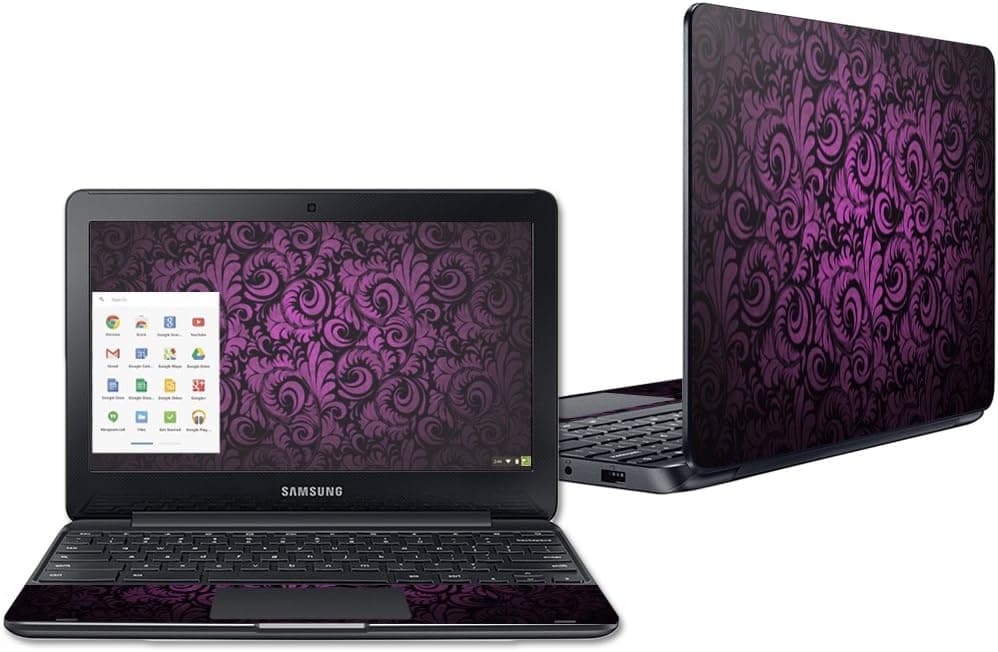 Mightyskins Skin Compatible with Samsung Chromebook 3 11.6" - Purple Style | Protective, Durable, and Unique Vinyl Decal Wrap Cover | Easy to Apply, Remove, and Change Styles | Made in The USA