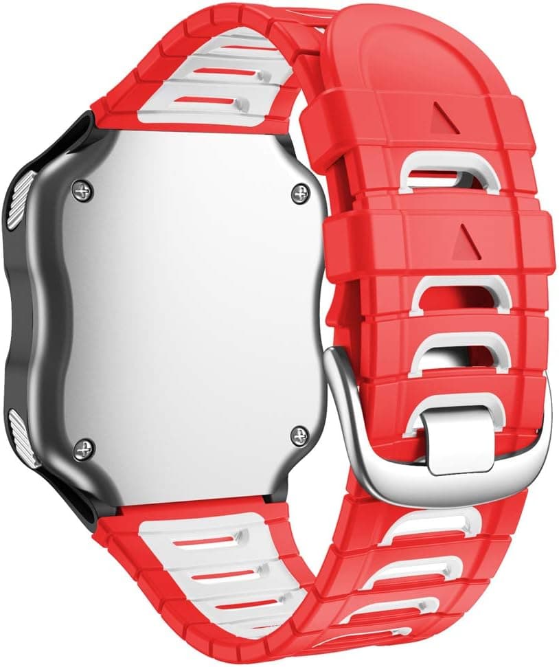 Replacement Watch Strap Bands,Compatible for Garmin Forerunner 920XT,Silicone Watch Band.(Red White)