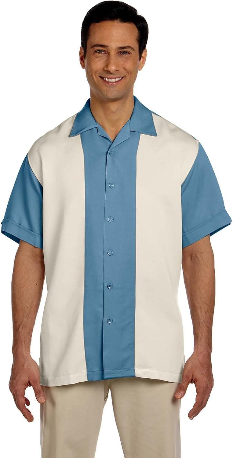 Harriton Men's Two-Tone Bahama Cord Camp Shirt