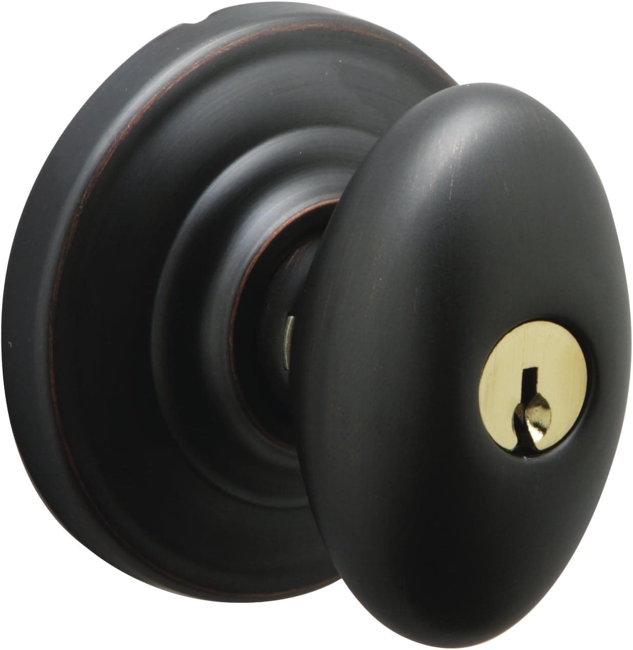 Schlage Siena Keyed Entry Knob, Andover Rose, Aged Bronze