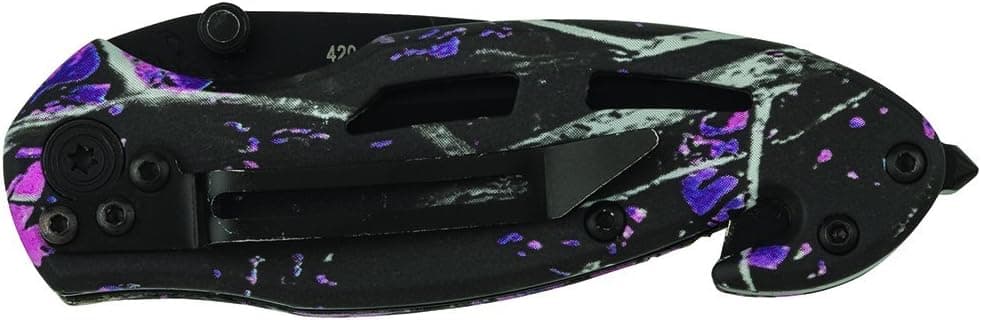 Moonshine 91-M1835CP Muddy Girl Rescue Knife, 2.5-Inch, Camo/Black