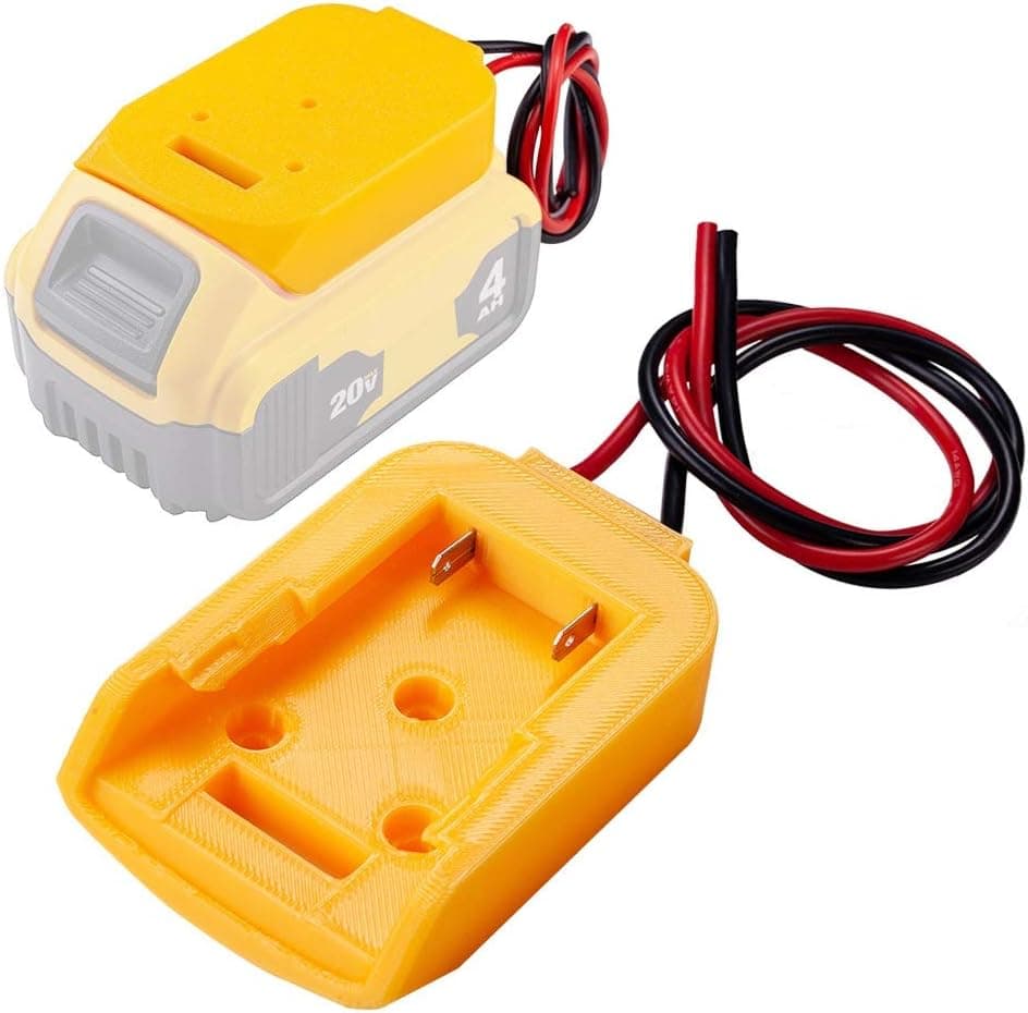 2 Pack Battery Adapter for Dewalt 20V Battery 18V Dock Power Connector 14 Gauge Robotics