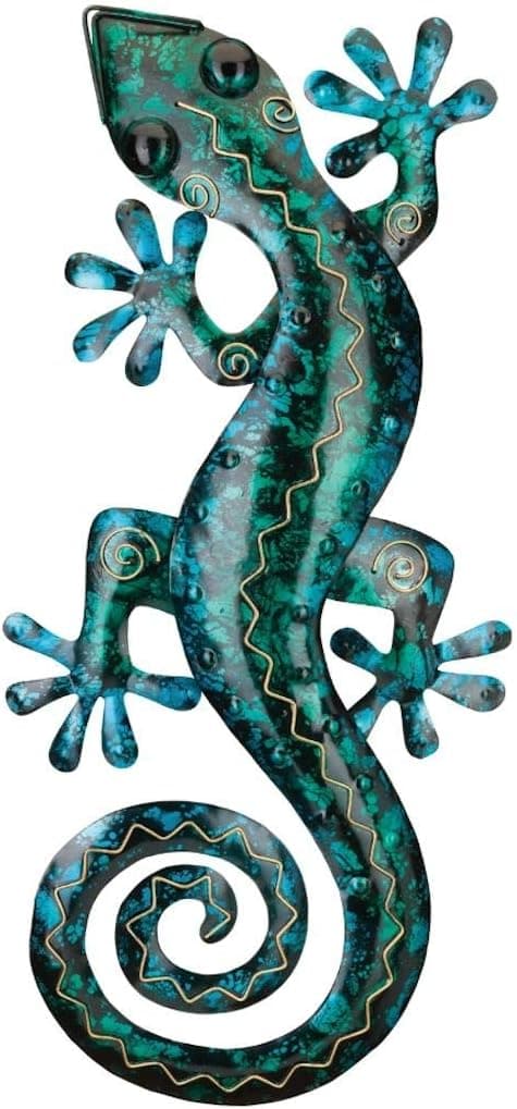 Regal Art & Gift 5530 Gecko Decor 29-Turquoise Wall Décor, Blue