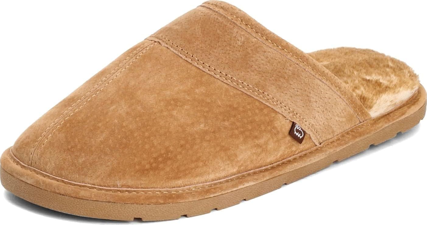 Lamo Men's Scuff Slipper - Suede Shoe, Black