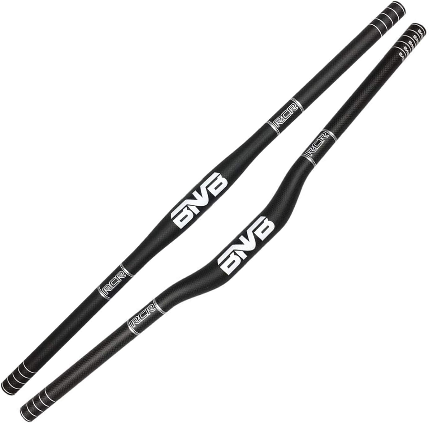 BNVB RCR Carbon Bike Handlebar 3K Matte Bicycle Handlebar 31.8mm Flat/Riser Bars for Road MTB Bikes (680mm-760mm)