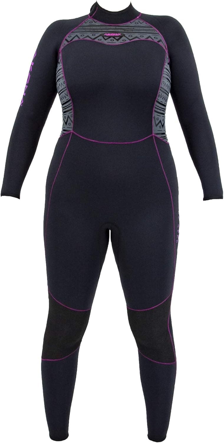 AKONA Women's 3mm Full Suit. Quantum Stretch Neoprene. High Stretch Suit; Suitable for Scuba, Snorkeling, Paddle Boarding, Kayaking, or Surfing
