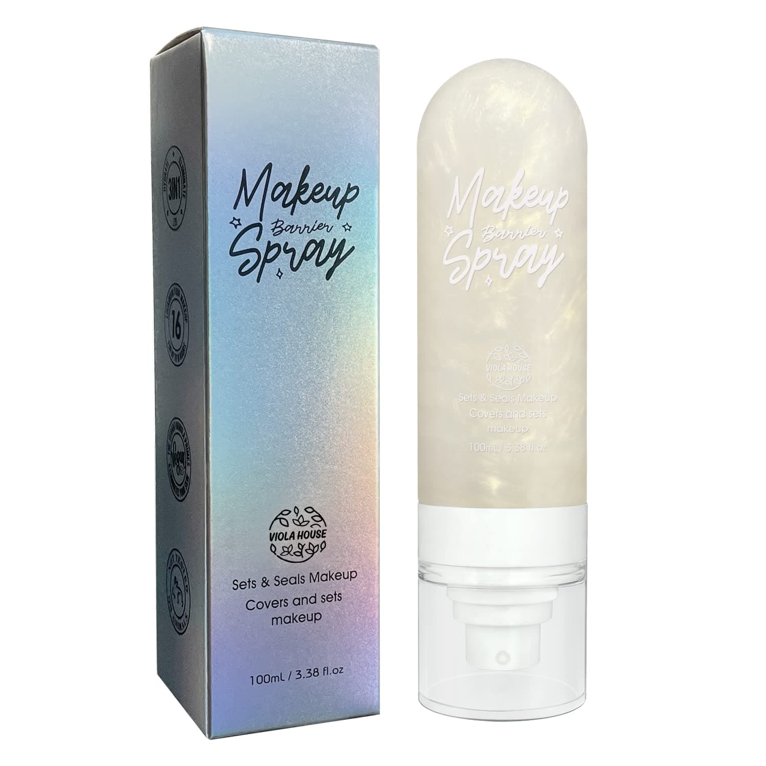 VIOLA HOUSE Makeup Setting Spray, Slight Shining Makeup Finishing Spray, 16 Hours Hold Extender Setting Spray, Oil Control Setting Spray, Hydrating and Moisturizing Mist. (100ML)