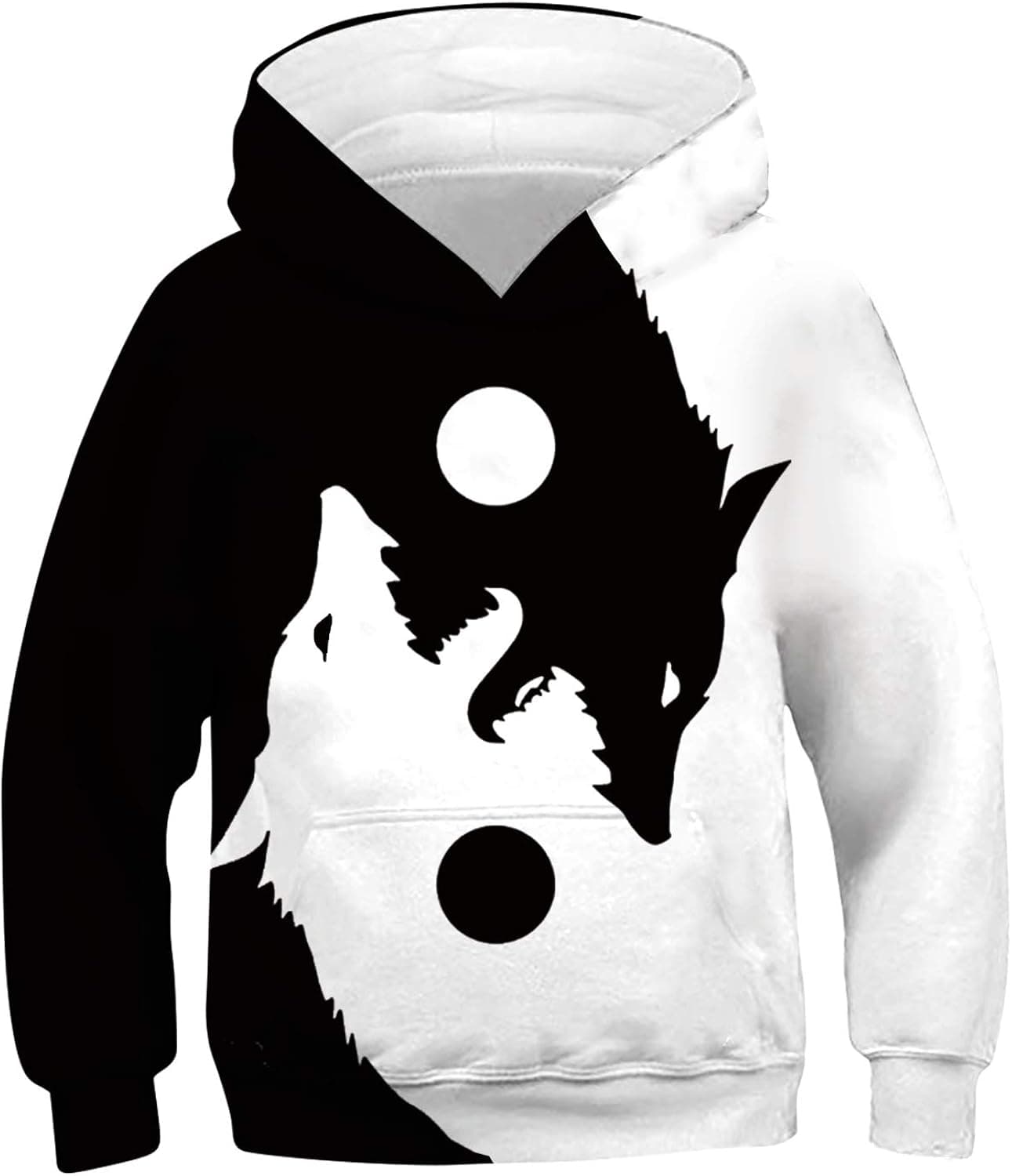 Idgreatim Girls Boys Pullover Hoodies Casual 3D Graphic Hooded Sweatshirt Tops with Pockets for Kids 6-16 Years
