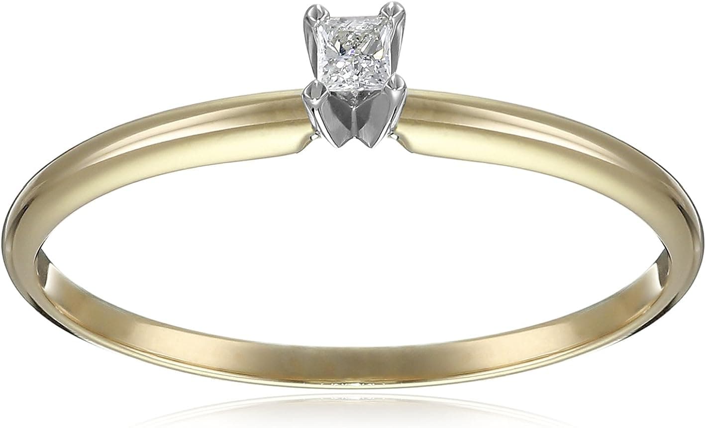 Amazon Collection 10k White Gold Round 7-Stone Diamond Ring