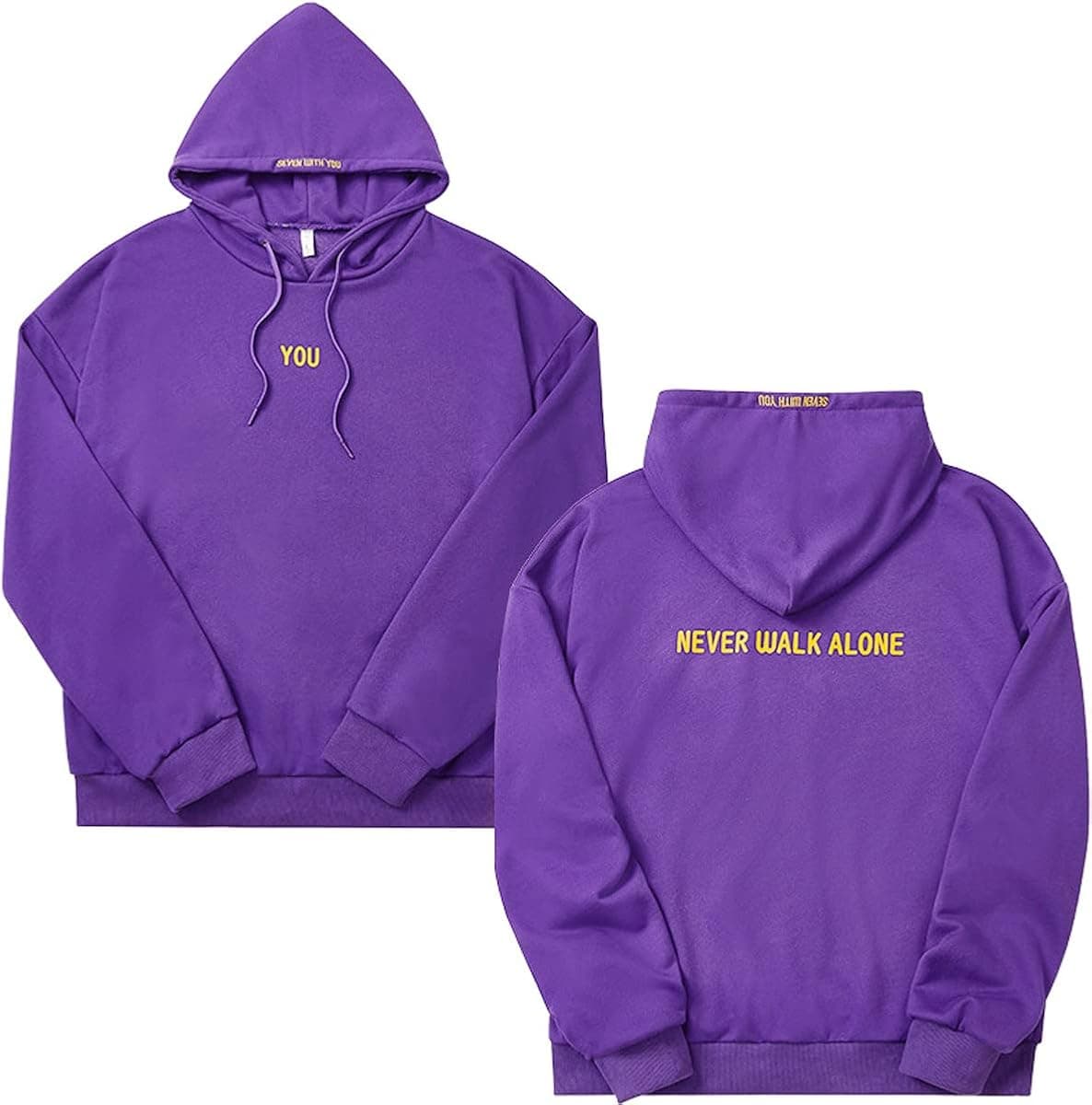 Kpop Hoodies For Women Men,Oversized Sweatshirt For Women,Kpop Merchandise With You Albums Purple Hoodie