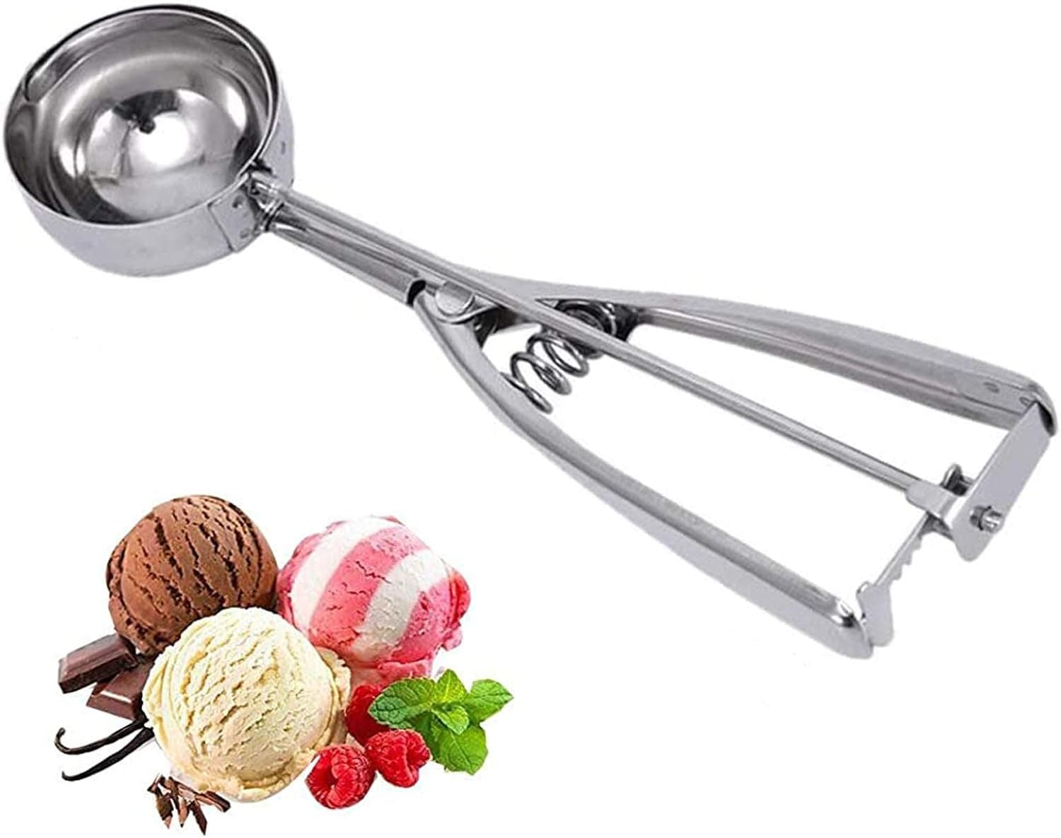 Linwnil Cookie Scoop Set - Large Tablespoon - Ice Cream Scoop Set, 18/8 Stainless Steel Dough Scoop Cupcake Scoop Melon Baller (Scoop-6cm-1PCS)