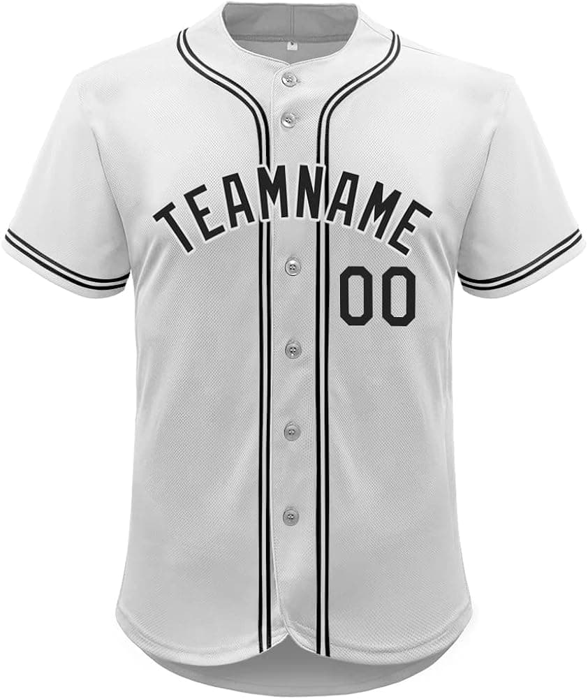 Custom Mesh Baseball Jersey Button Up Sports Shirt Personalized Stitched Name Number for Men/Women/Youth