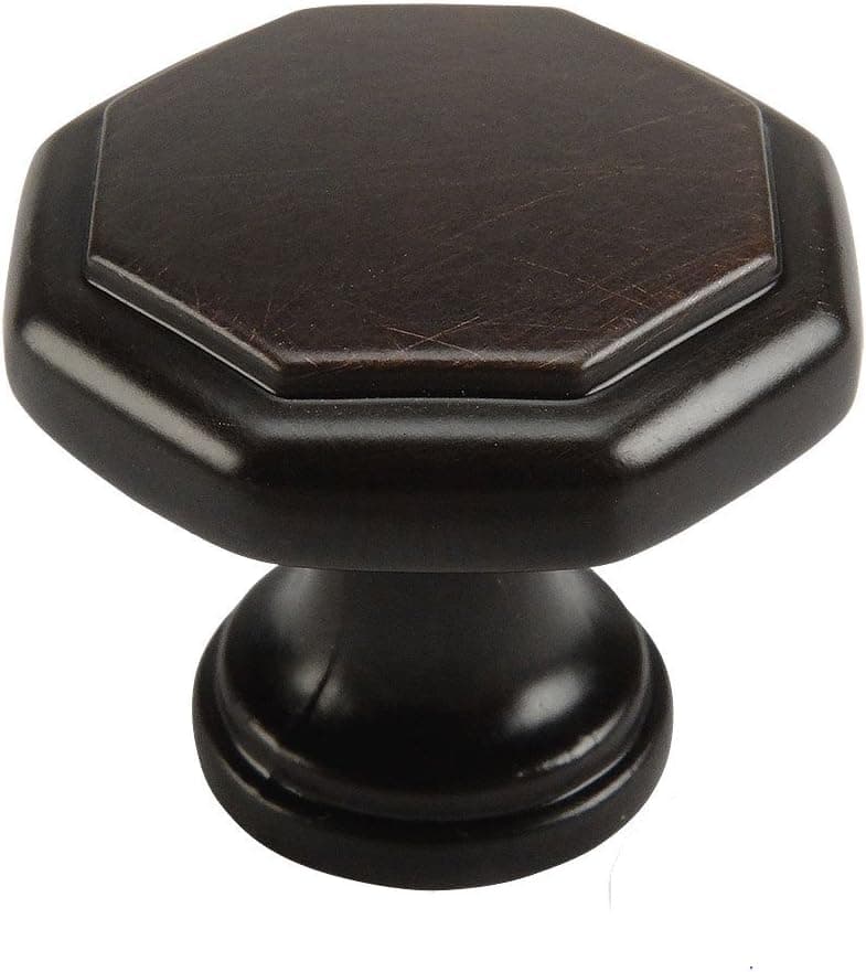 Cosmas® 5181ORB Oil Rubbed Bronze Cabinet Hardware Octagon Knob - 1-1/4" Diameter